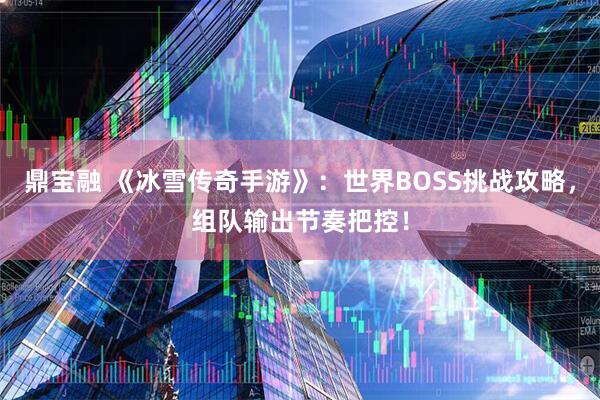 鼎宝融 《冰雪传奇手游》：世界BOSS挑战攻略，组队输出节奏把控！