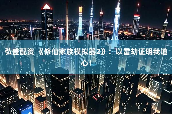 弘盛配资 《修仙家族模拟器2》：以雷劫证明我道心！