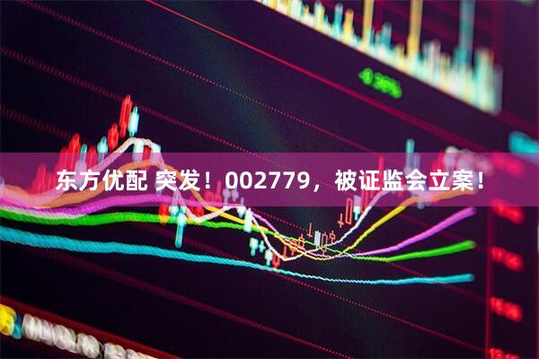 东方优配 突发!002779,被证监会立案!